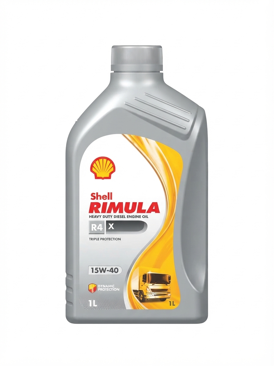 Shell Rimula R4 X 15W-40 heavy duty diesel engine oil, 1 litre bottle